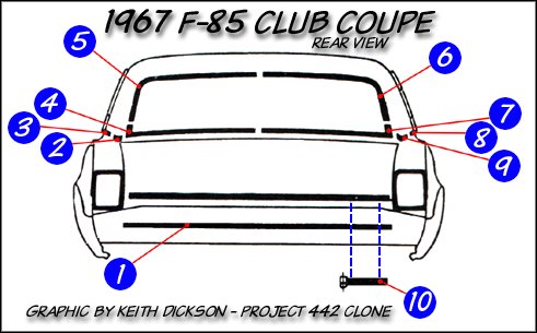 F-85 Club Coupe rear view